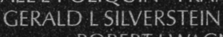 Warrant Officer Gerald Leon Silverstein's name inscribed on The Wall